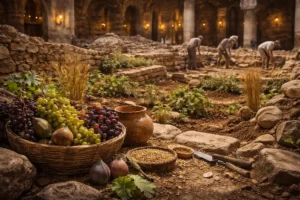 um antigo jardim foi descoberto sob o santo sepulcro