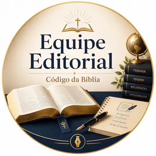 A Equipe Editorial do Código da Bíblia é responsável pela pesquisa, organização, revisão e publicação dos conteúdos do site. Nosso compromisso é apresentar estudos bíblicos, reflexões, versículos, temas históricos, profecias e curiosidades das Escrituras com clareza, respeito e responsabilidade editorial.